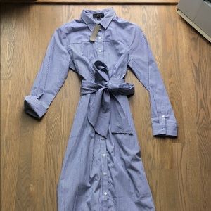 J. Crew Striped Midi Dress